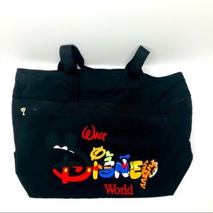 Walt Disney World Parks Authentic Travel Tote Bag Handbag Embroidered 19”x13”